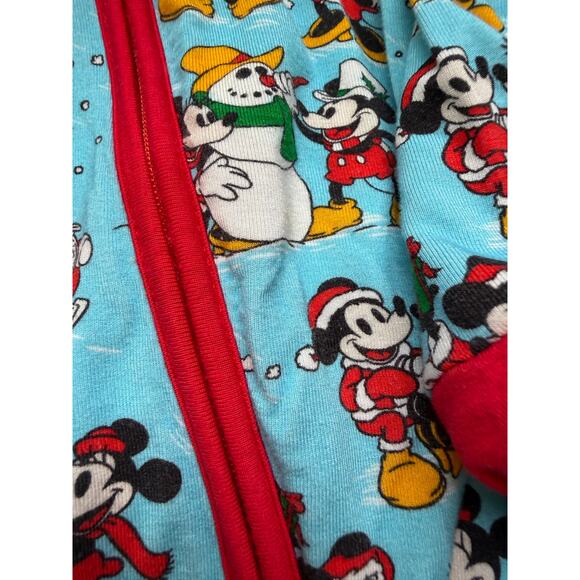 Bamboo Bliss Mickey Mouse Christmas Holiday Pajamas 2T Zip-Up Bamboo Sleeper - Picture 5 of 5